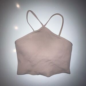Alo goddess ribbed cross crop top